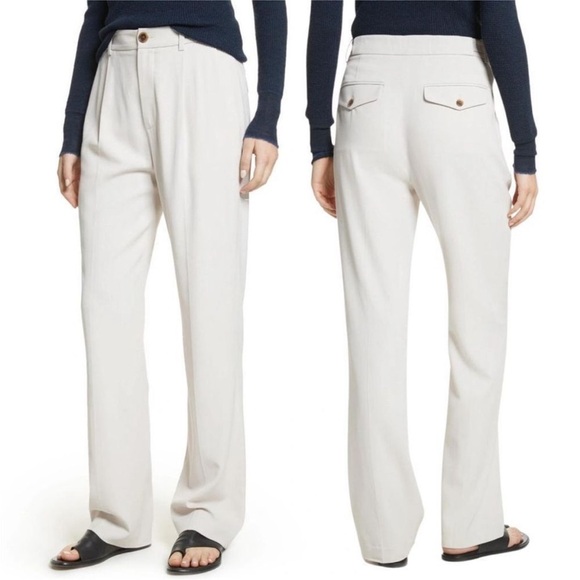 Vince Pants - Vince High Rise Relaxed Fit Sandstone Trouser Pants Size 4